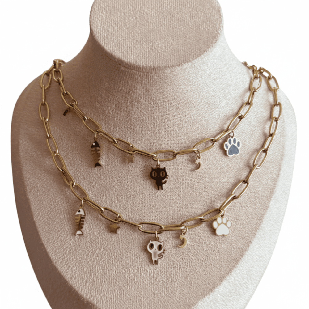 Collar eslabón gatito