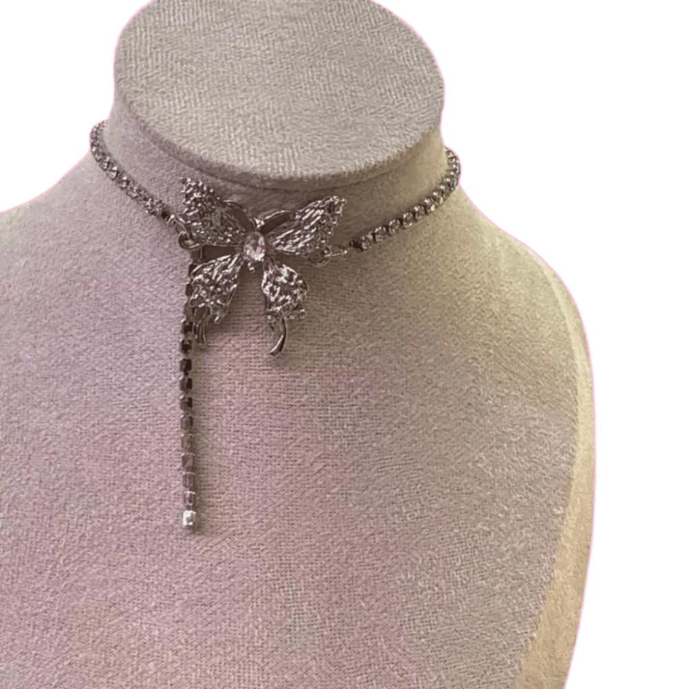 Collar Tipo Choker Mariposa