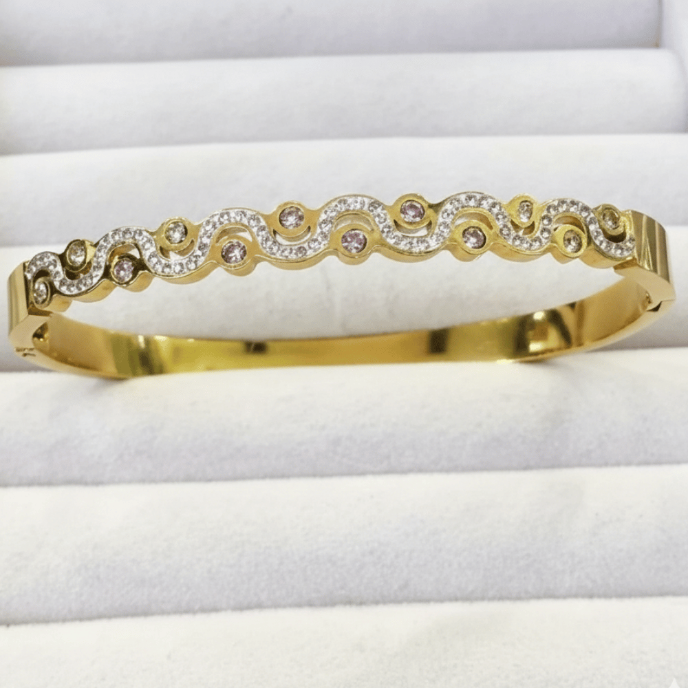 Brazalete Ondas Zirconia