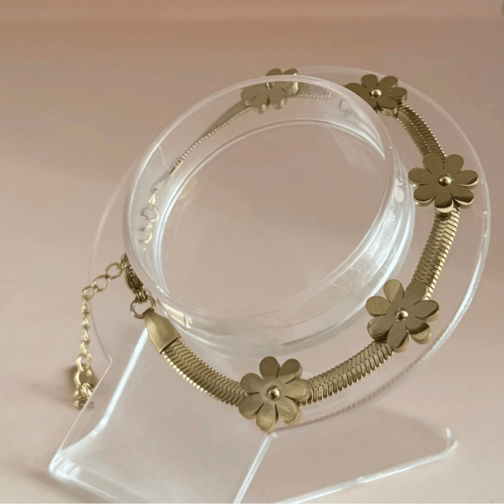 Pulsera Flor Plana