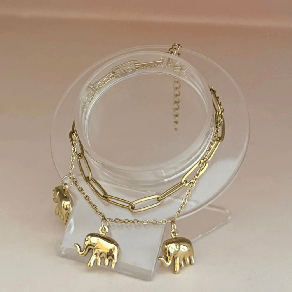 Pulsera Doble de Elefante