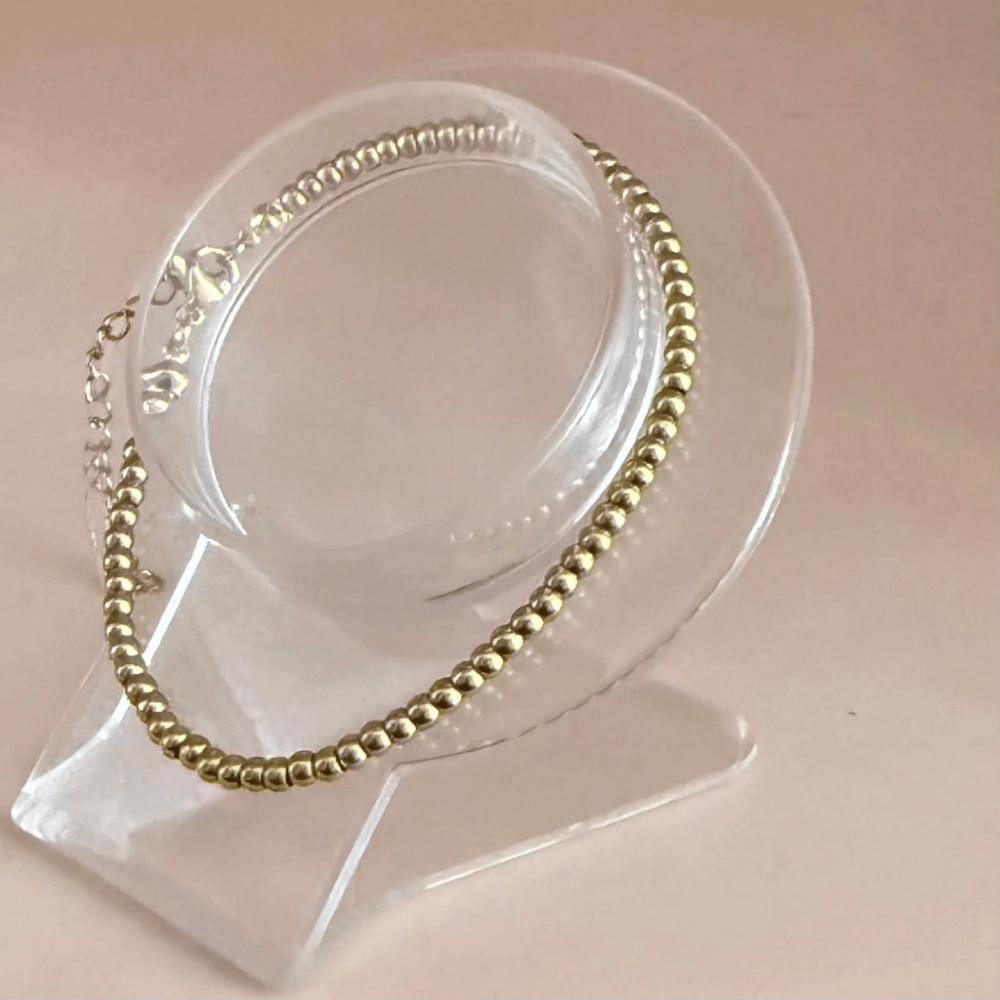 Pulsera Bolitas Doradas Mini