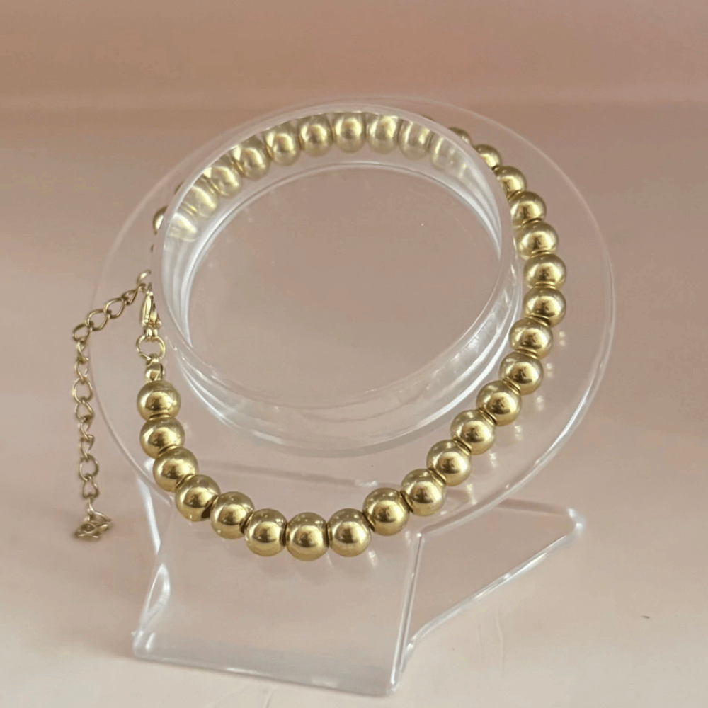 Pulsera Bolas Mediana Doradas