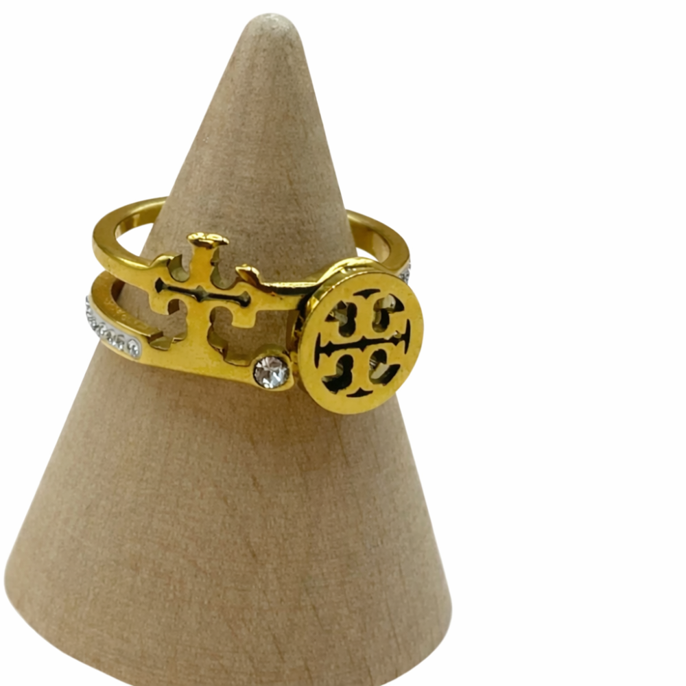 Anillo tory burch dorado