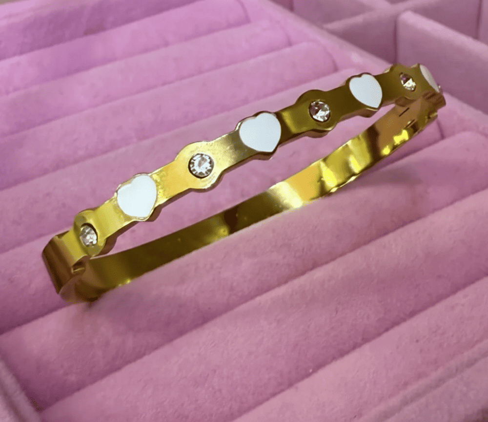 Brazalete corazón zirconia