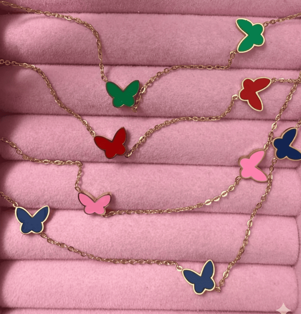 Choker mariposa color