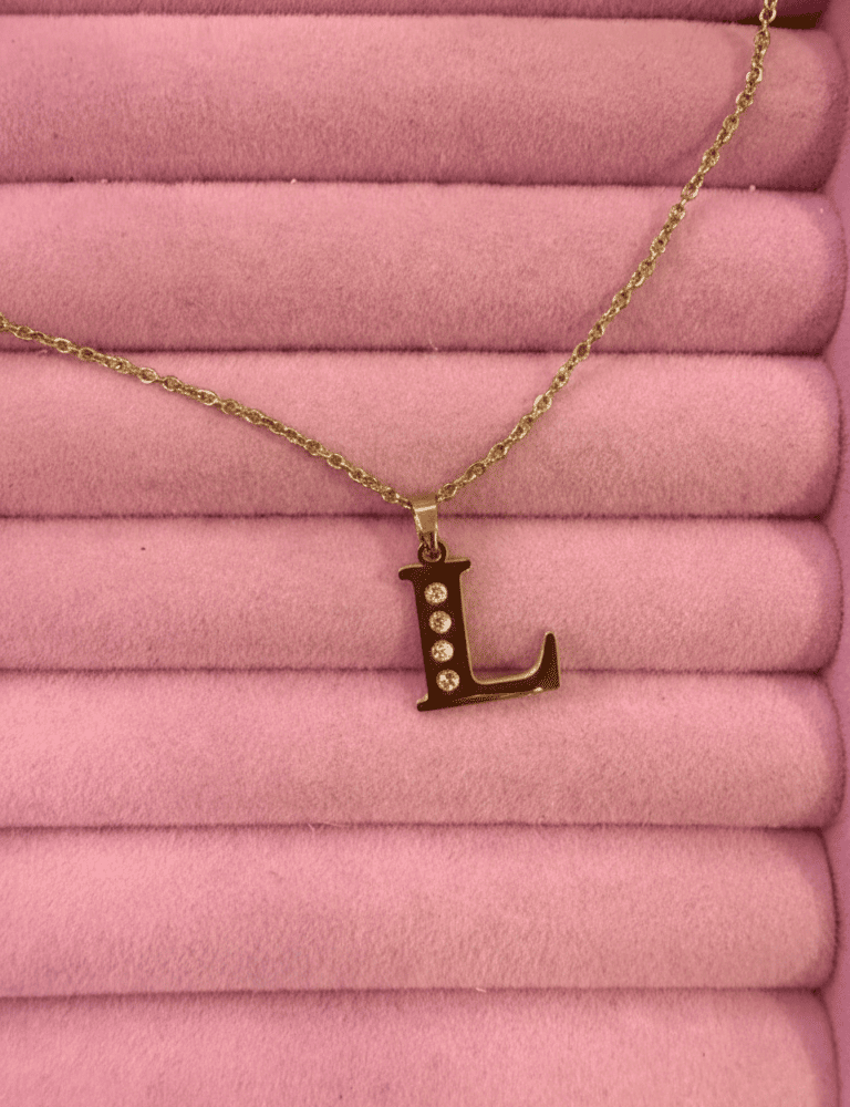 Collar inicial mitad zirconia